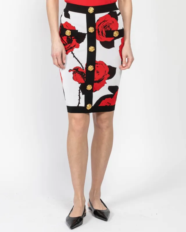 Roses Jacquard Skirt sold by TNT Fashion