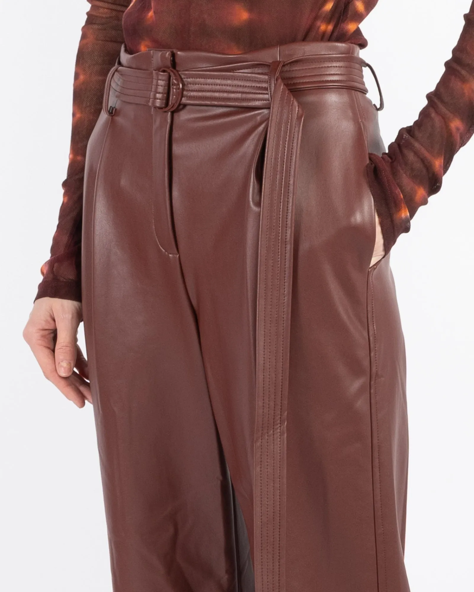 Faux Leather Belt Pants sold by TNT Fashion product image thumbnail 5