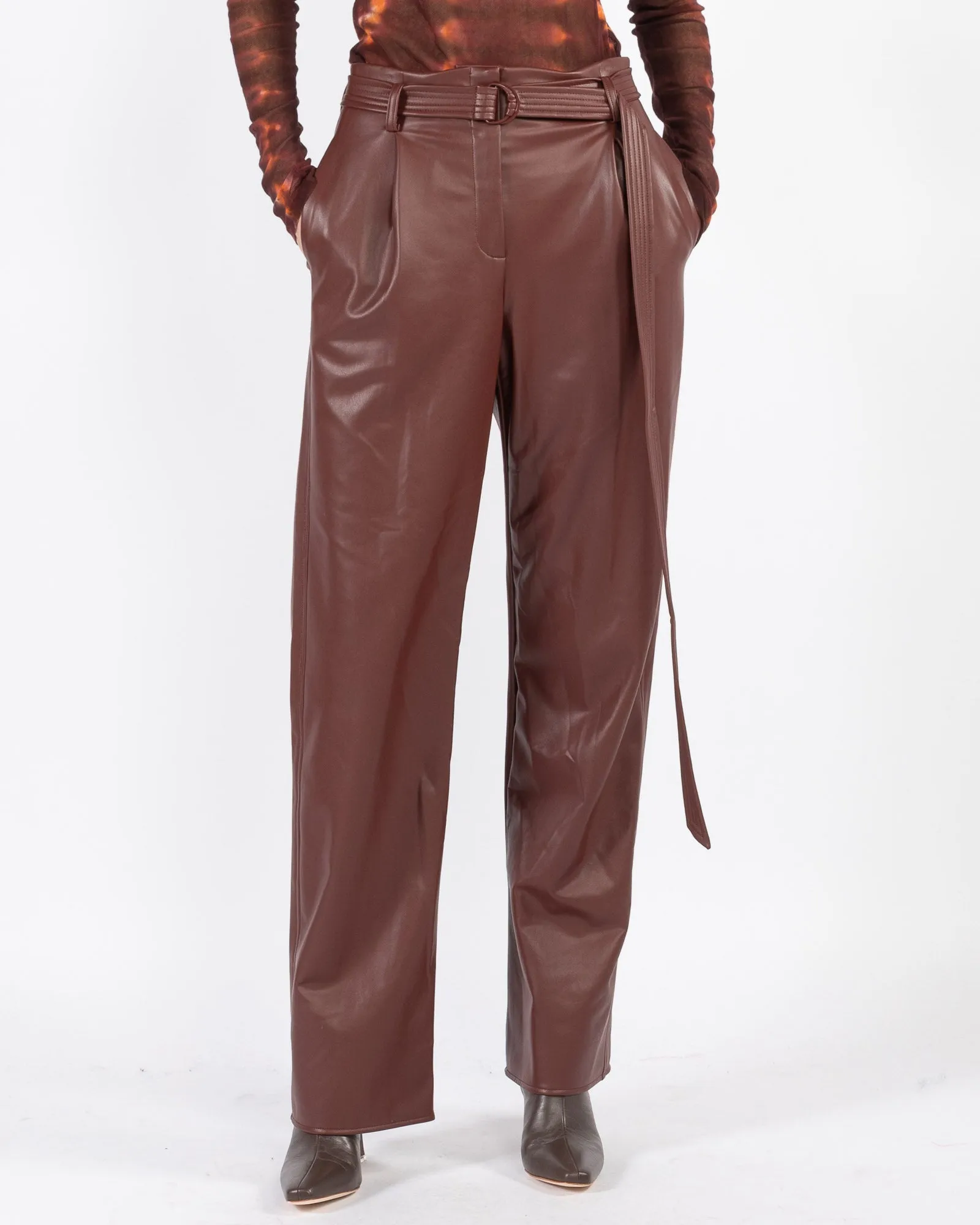 Faux Leather Belt Pants sold by TNT Fashion