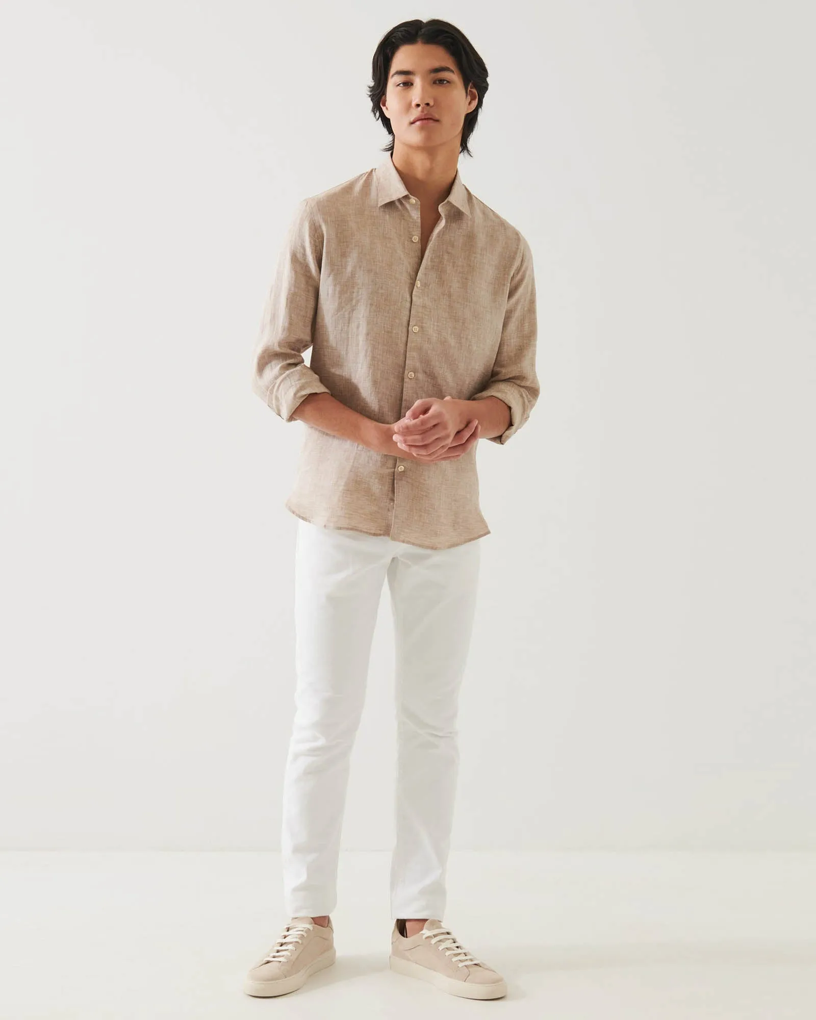 Long Sleeve Linen Chambray Shirt sold by TNT Fashion product image thumbnail 2