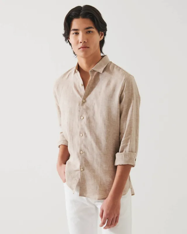 Long Sleeve Linen Chambray Shirt sold by TNT Fashion