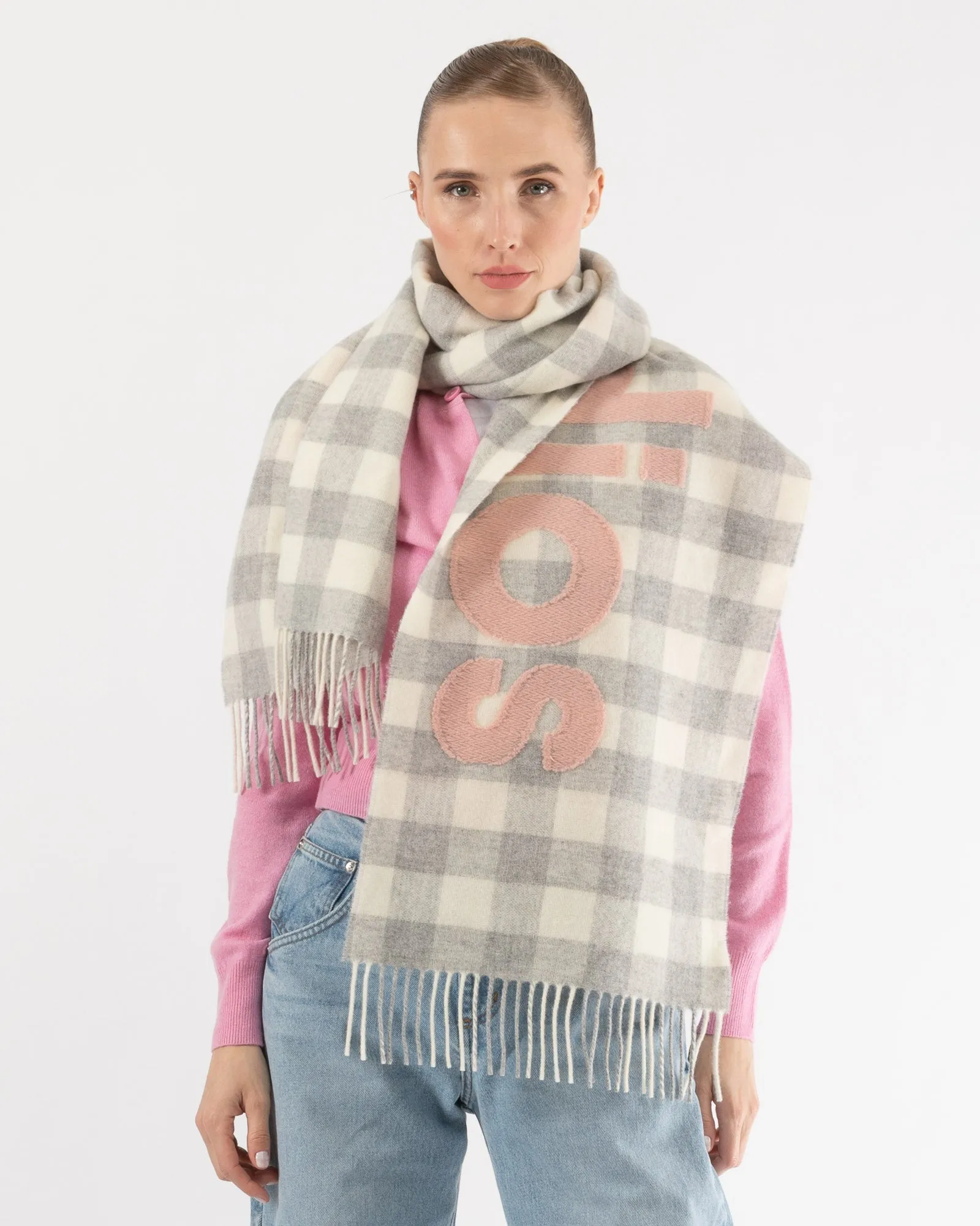 Checked Logo Scarf sold by TNT Fashion product image thumbnail 3