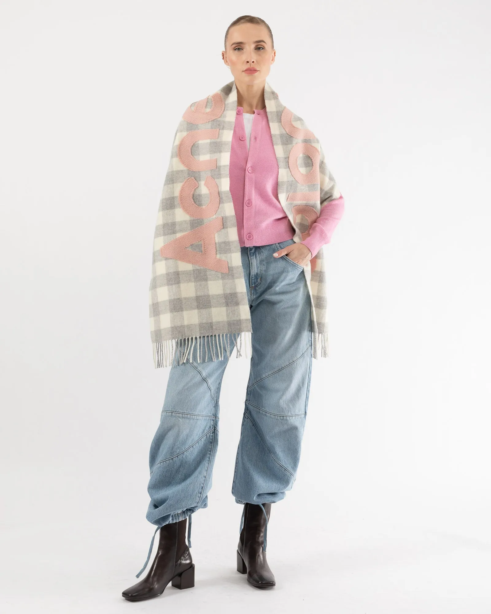 Checked Logo Scarf sold by TNT Fashion product image thumbnail 2