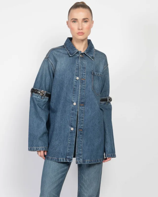 Hybrid Denim Overshirt sold by TNT Fashion