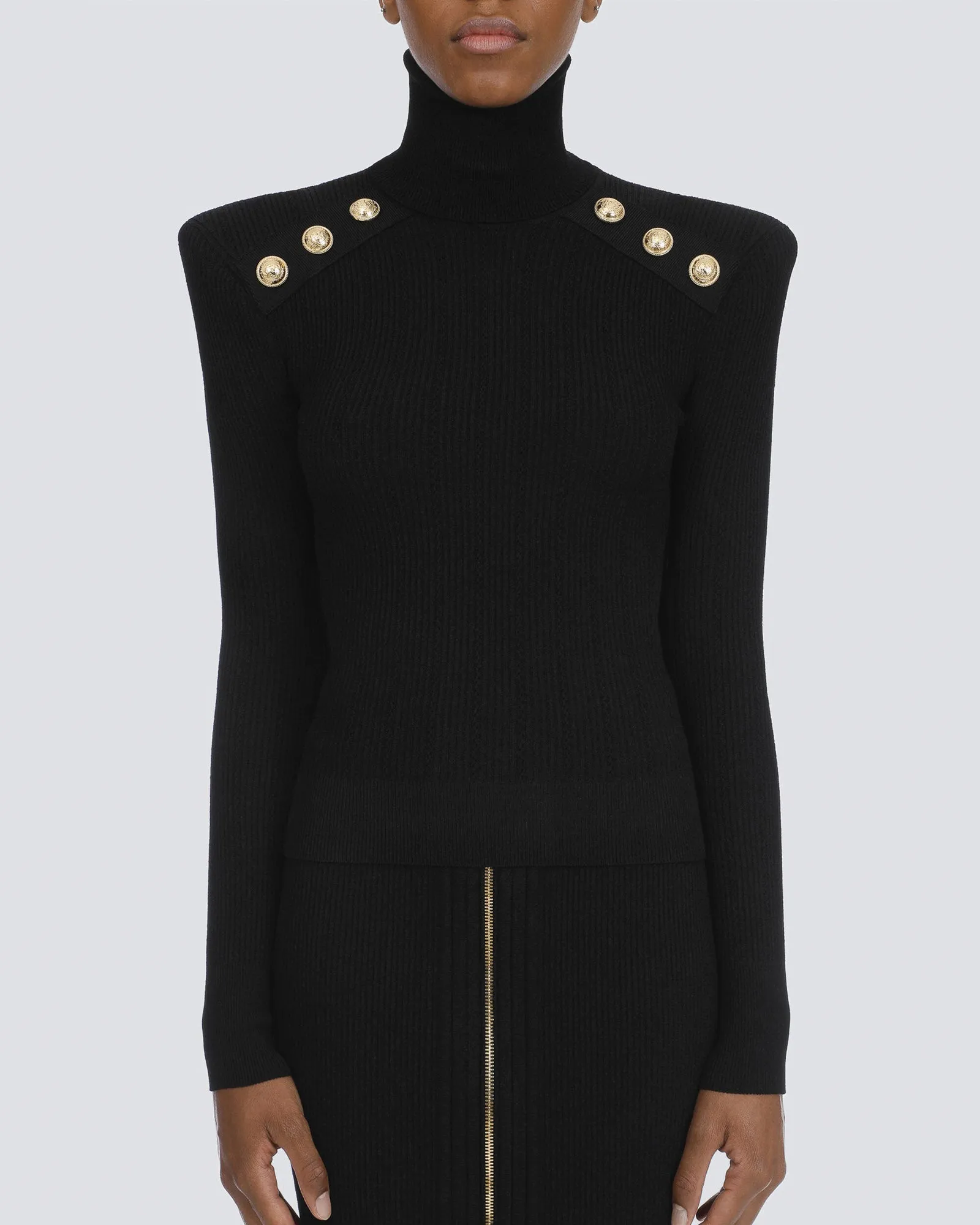 Button Trim Turtleneck Sweater sold by TNT Fashion product image thumbnail 5