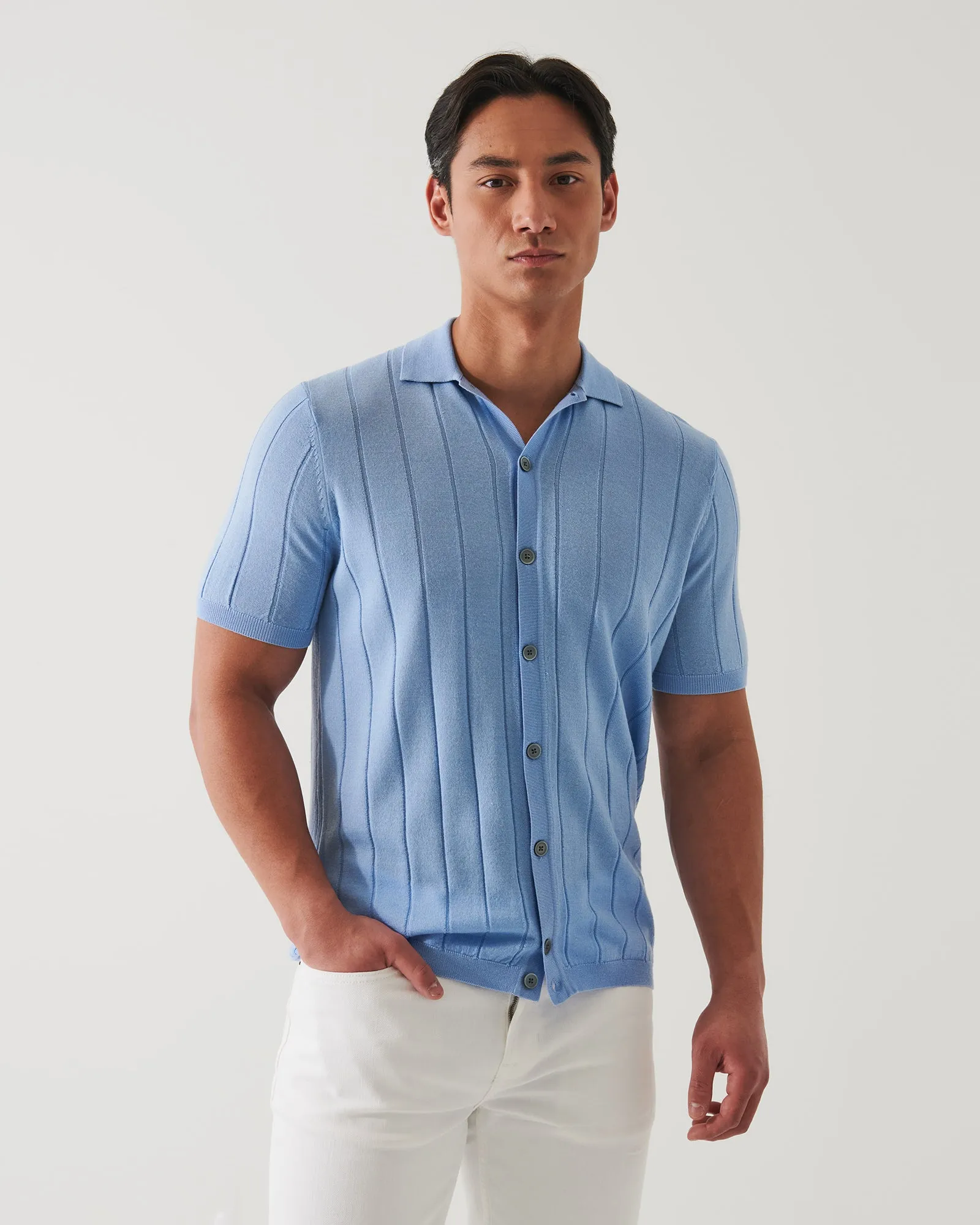 Knit Button Up Shirt sold by TNT Fashion