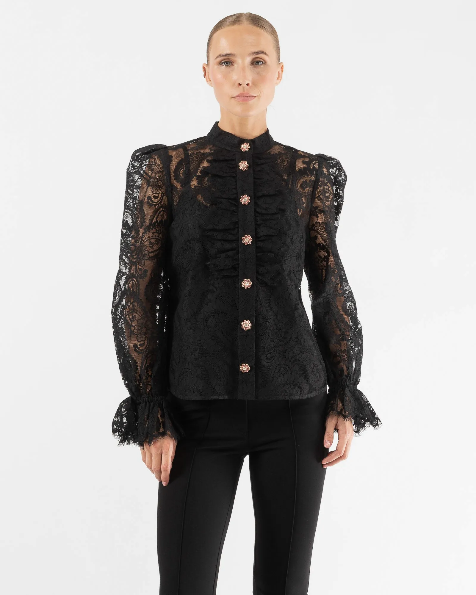 Illustration Lace Blouse sold by TNT Fashion
