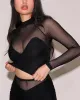 Mesh Mock Neck Top sold by TNT Fashion