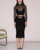 Mesh Mock Neck Top sold by TNT Fashion