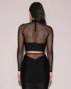 Mesh Mock Neck Top sold by TNT Fashion