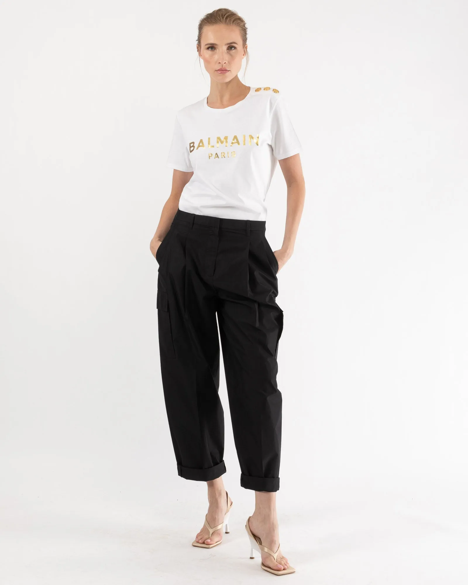 3 Button Metallic T-Shirt sold by TNT Fashion product image thumbnail 2