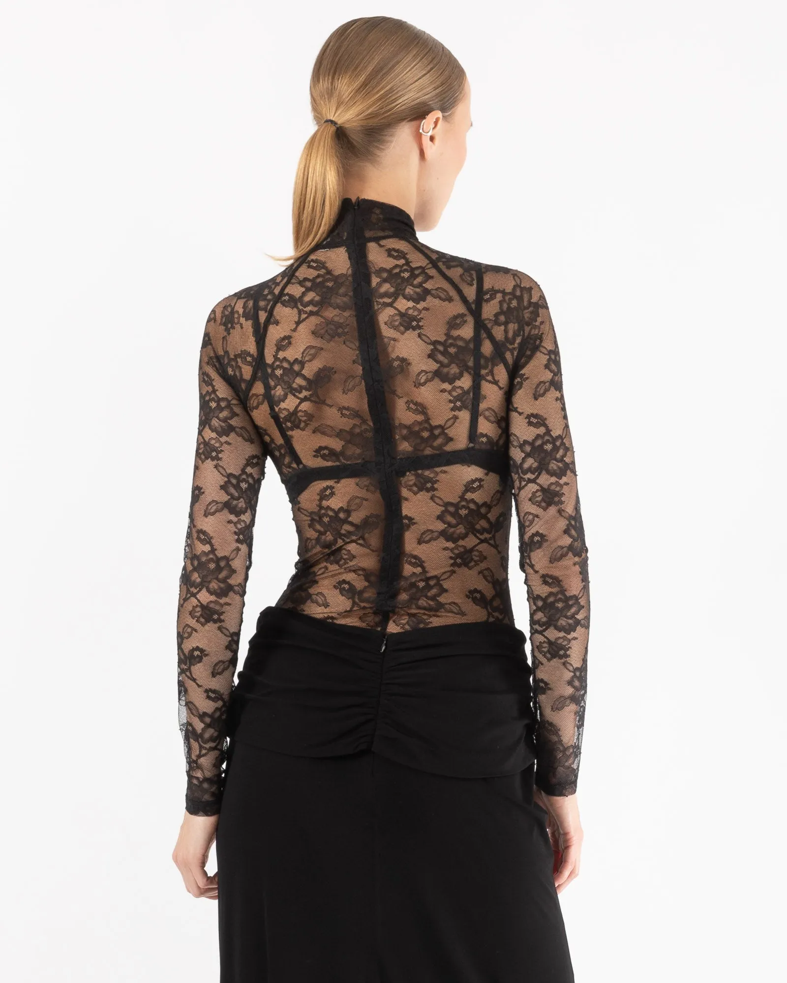 High Neck Lace Bodysuit sold by TNT Fashion product image thumbnail 3