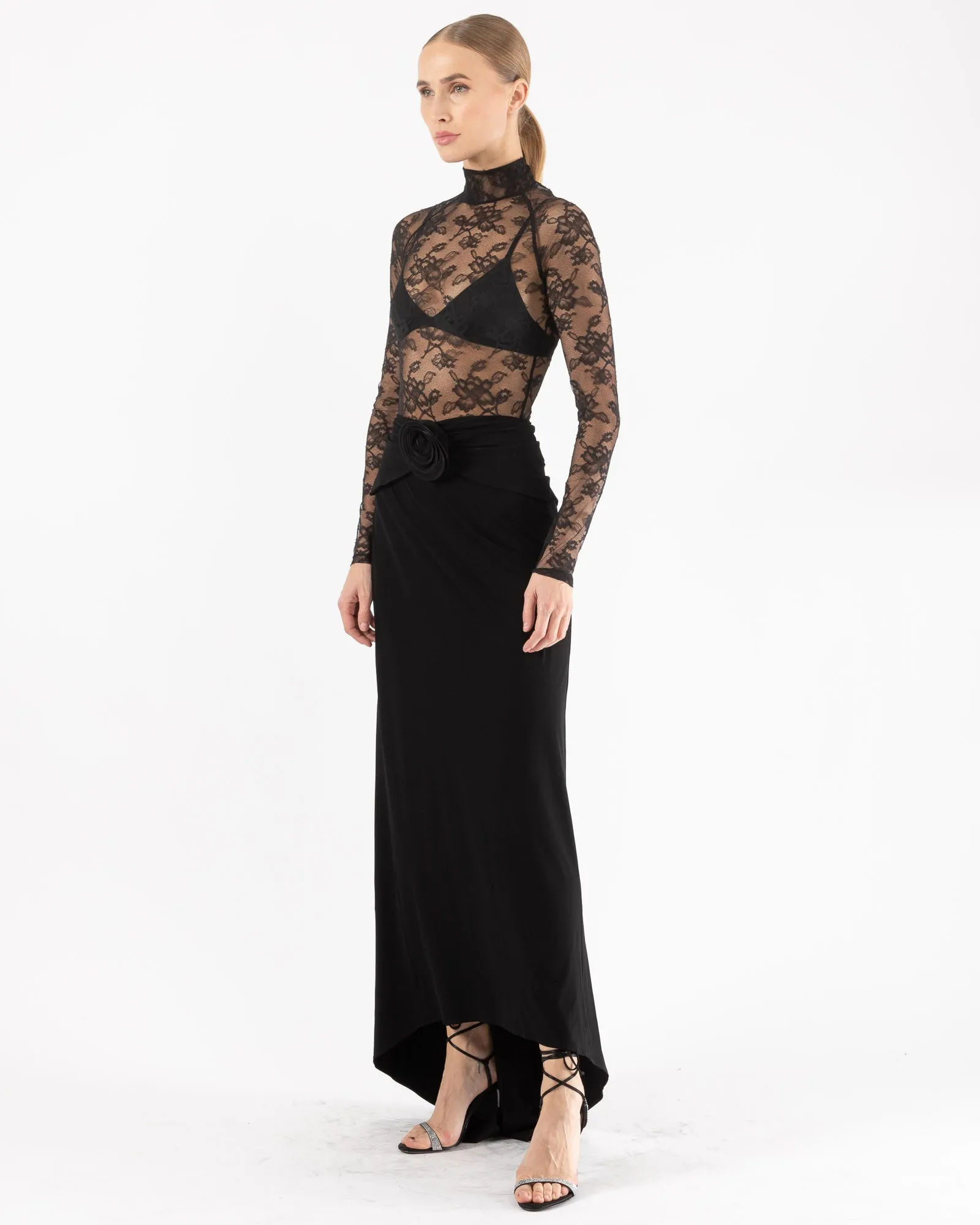 High Neck Lace Bodysuit sold by TNT Fashion product image thumbnail 4