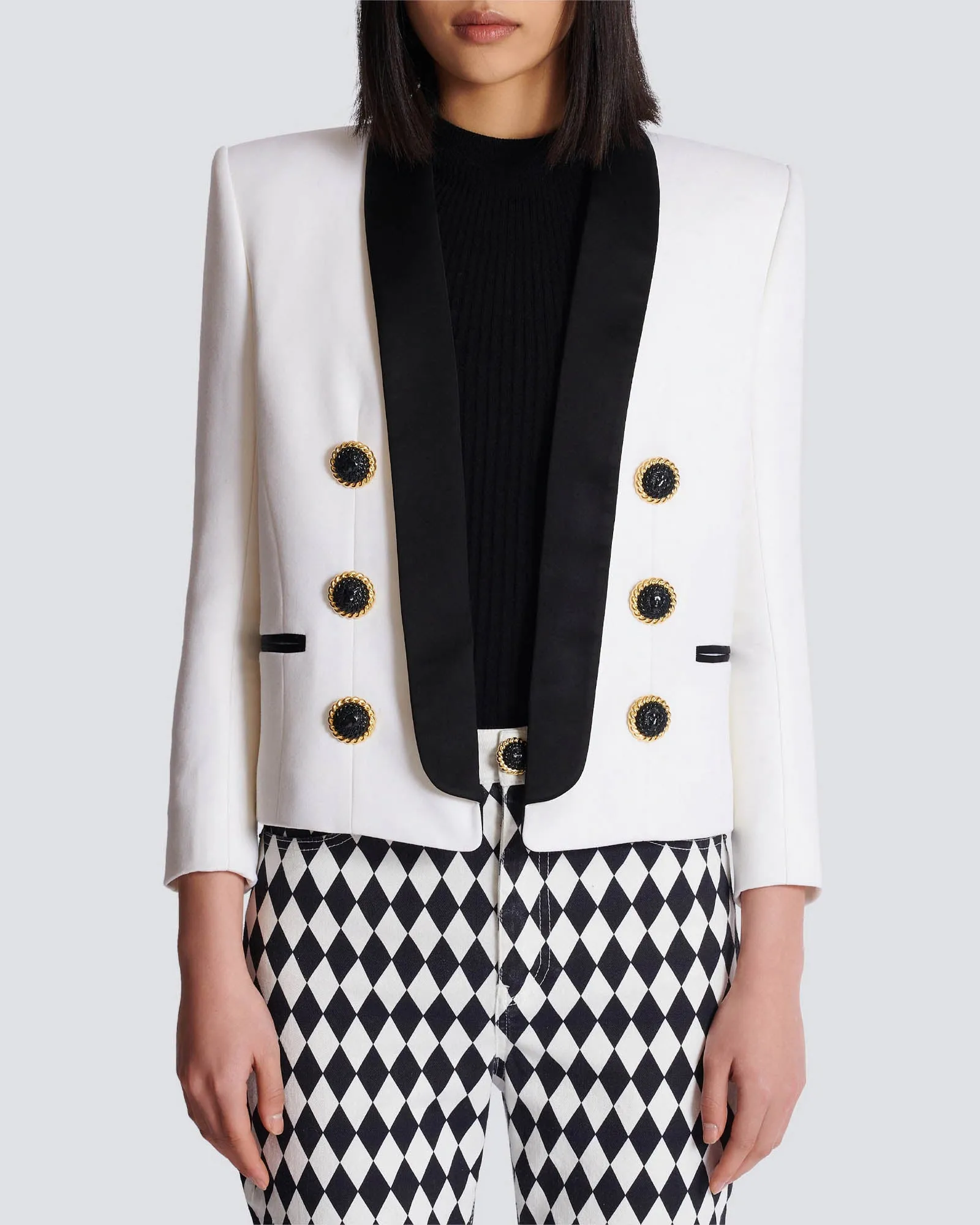 6 Button Grain de Poudre Jacket sold by TNT Fashion product image thumbnail 2