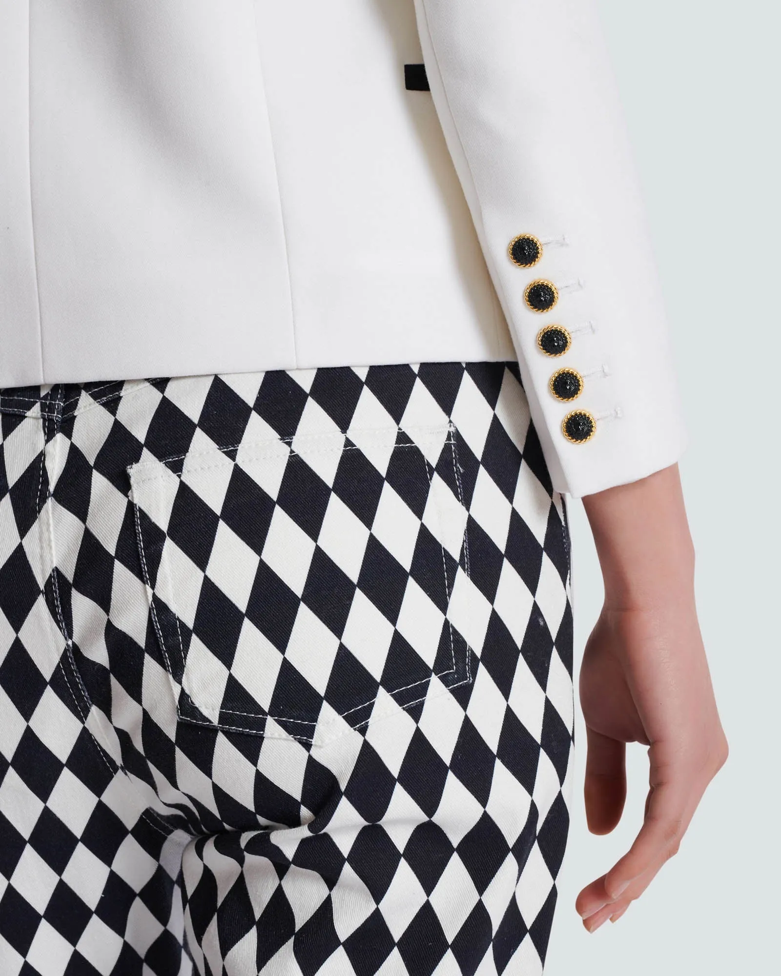 6 Button Grain de Poudre Jacket sold by TNT Fashion product image thumbnail 5