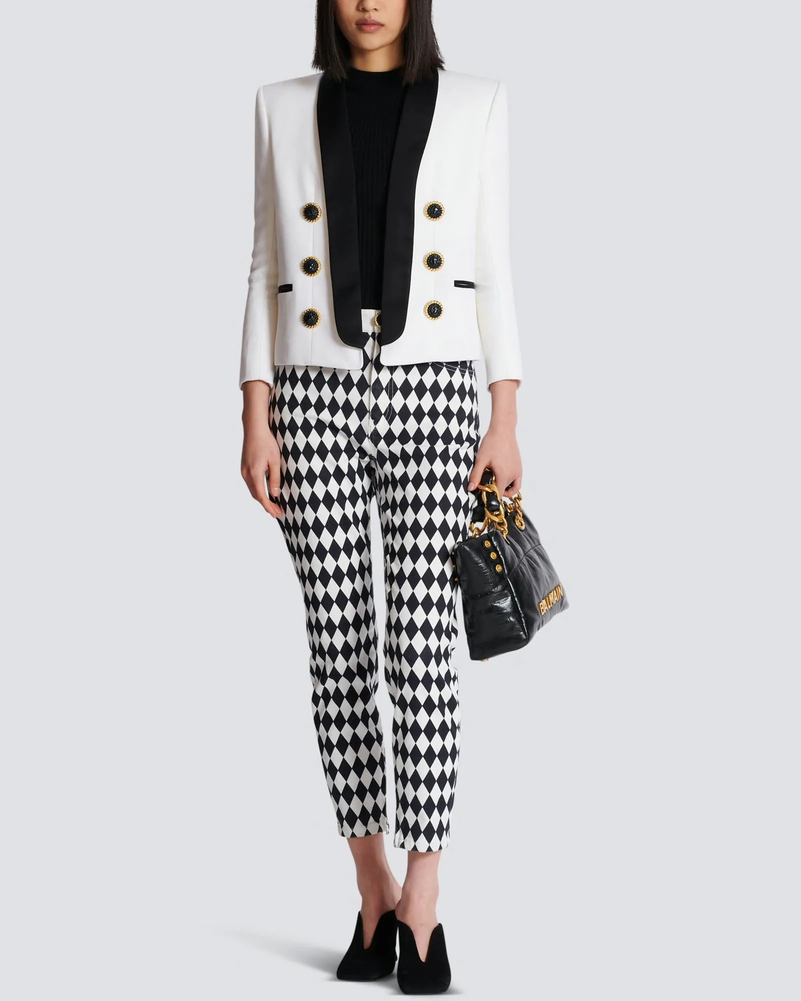 6 Button Grain de Poudre Jacket sold by TNT Fashion