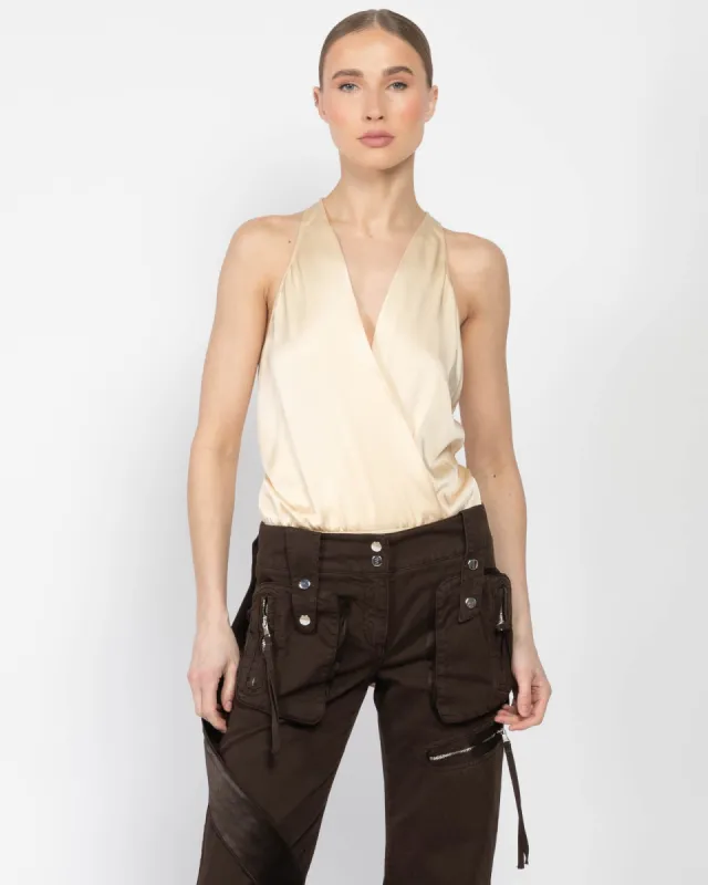 Satin Bow Bodysuit sold by TNT Fashion