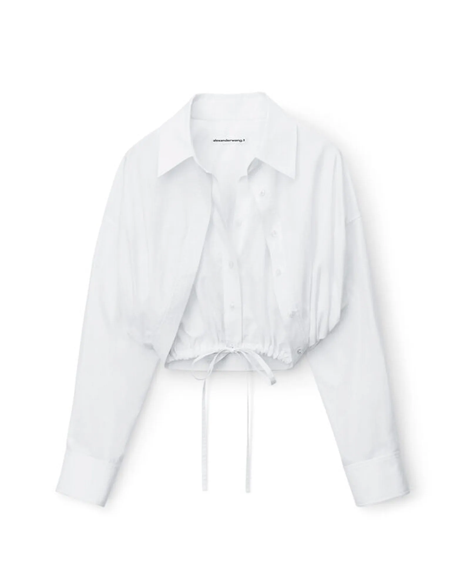 Double Layered Cropped Shirt sold by TNT Fashion