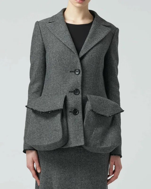 Herringbone Box Pocket Jacket sold by TNT Fashion