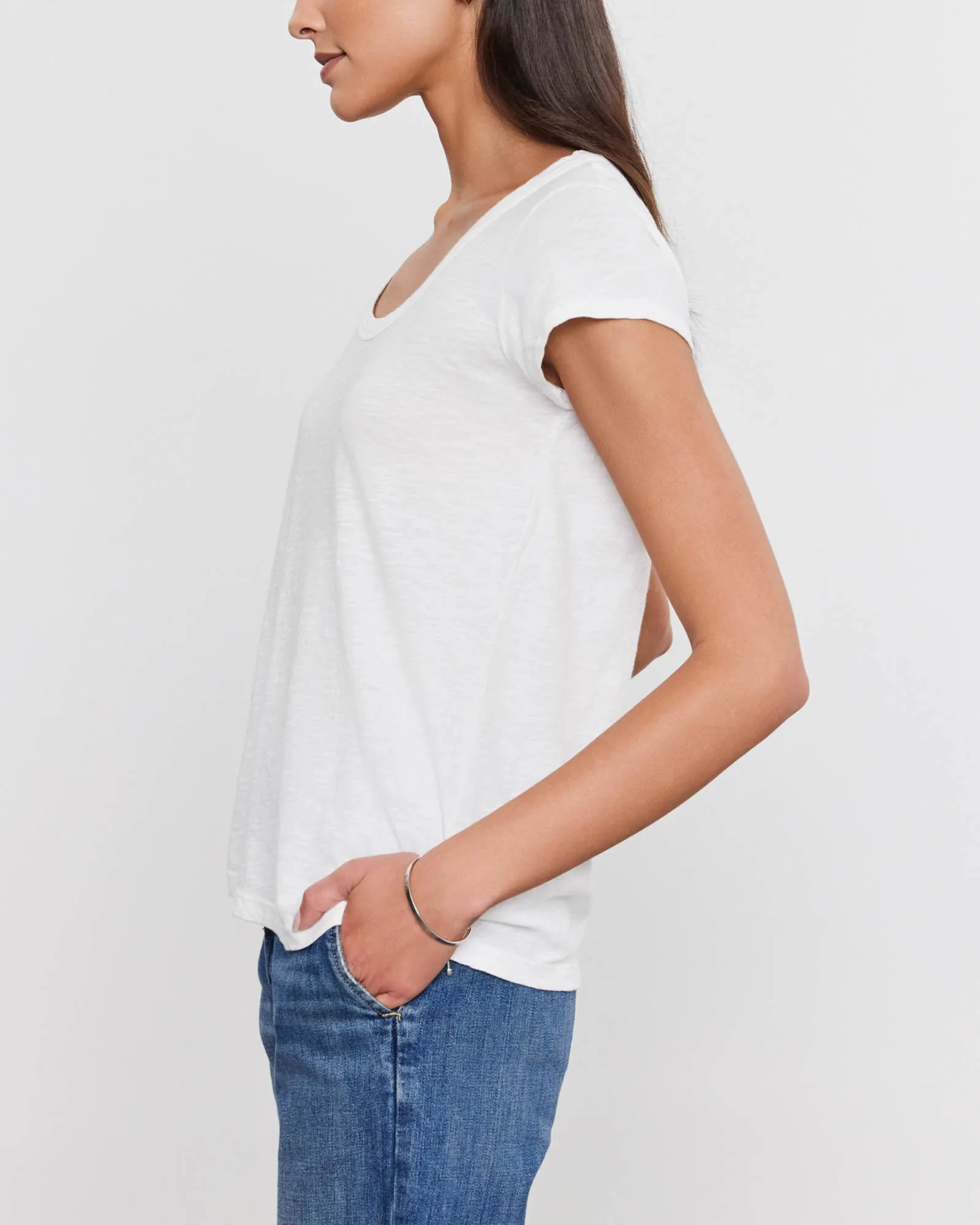 City Slub Scoop T-Shirt sold by TNT Fashion product image thumbnail 3