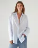 Linen Striped Boyfriend Shirt sold by TNT Fashion