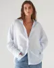 Linen Striped Boyfriend Shirt sold by TNT Fashion