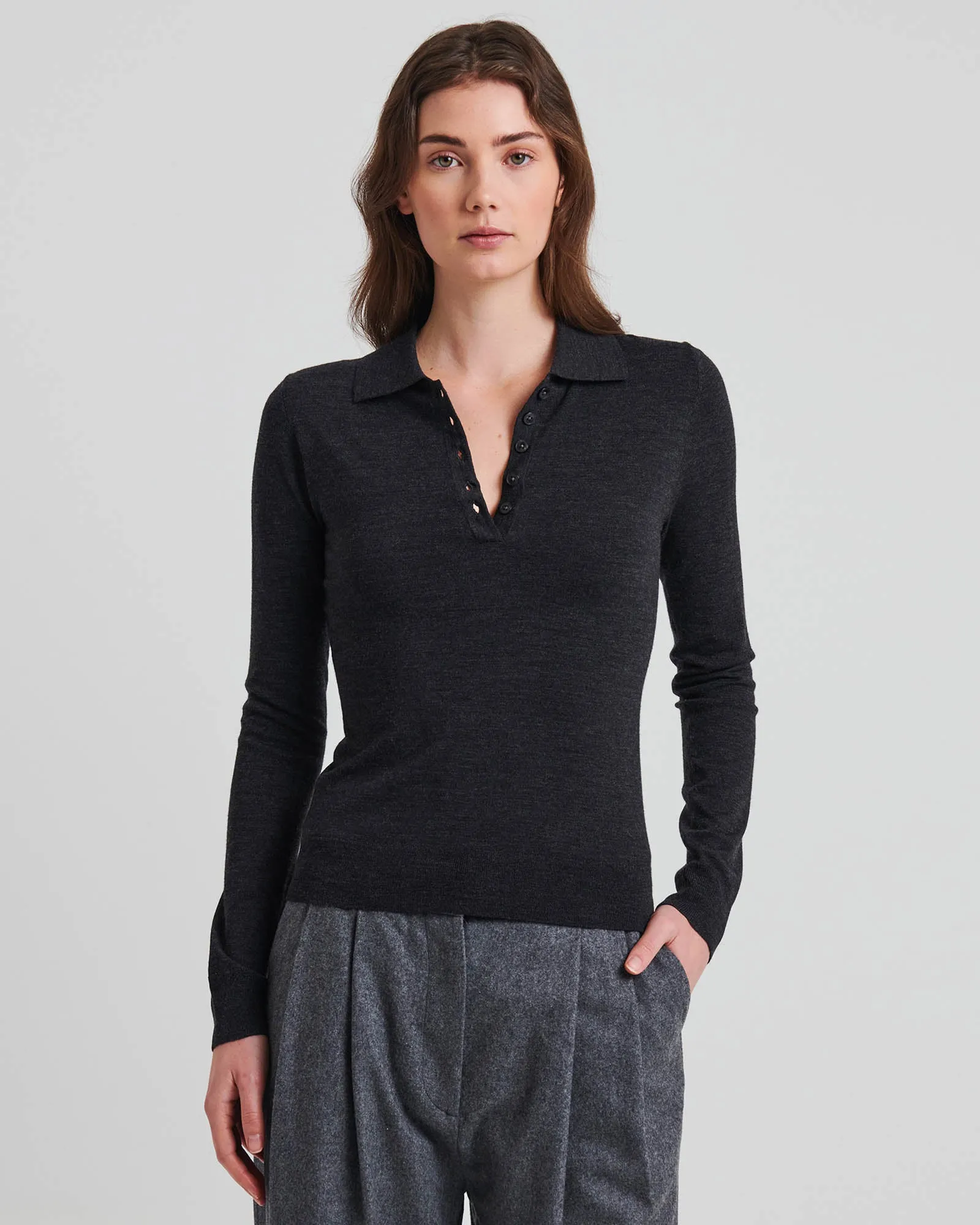 Long Sleeve Classic Polo sold by TNT Fashion product image thumbnail 2