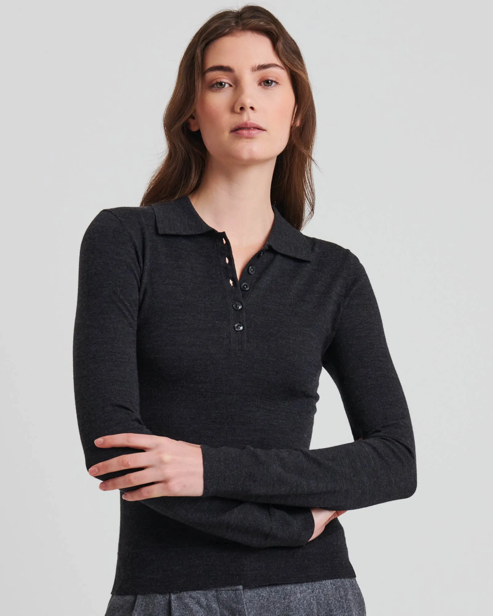 Long Sleeve Classic Polo sold by TNT Fashion product image thumbnail 3