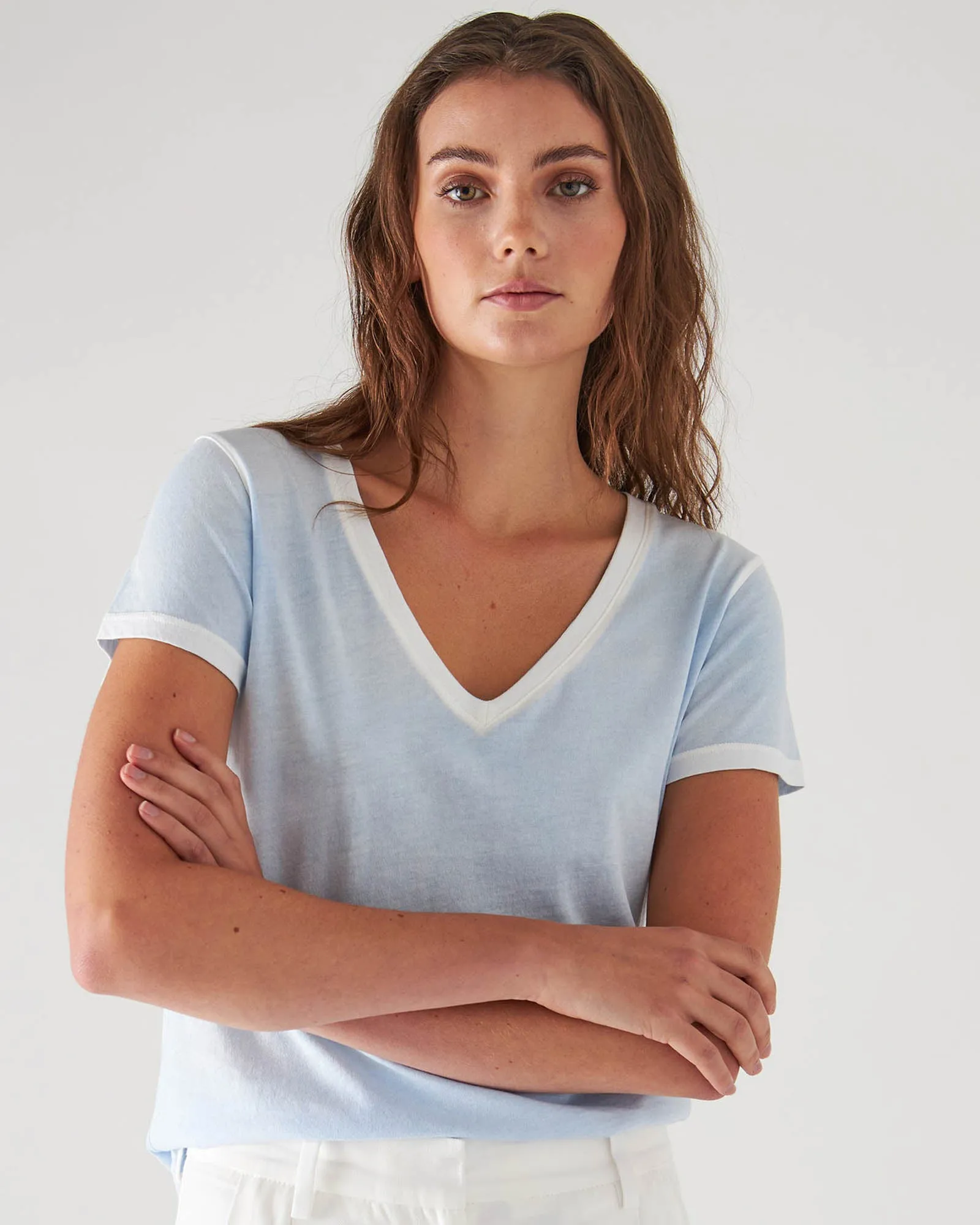 Short Sleeve Classic Spray V-Neck Tee sold by TNT Fashion product image thumbnail 3