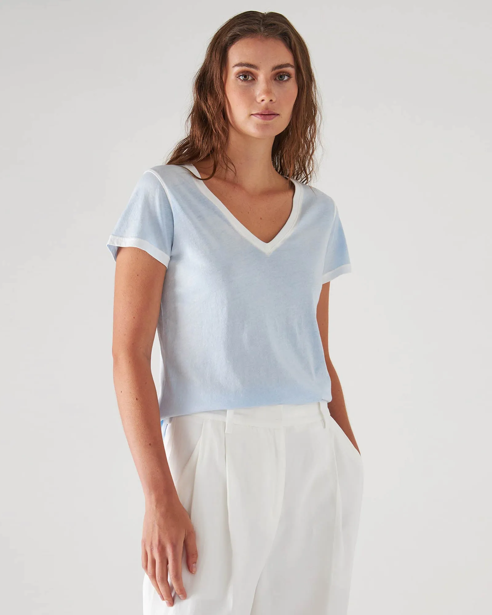 Short Sleeve Classic Spray V-Neck Tee sold by TNT Fashion product image thumbnail 2