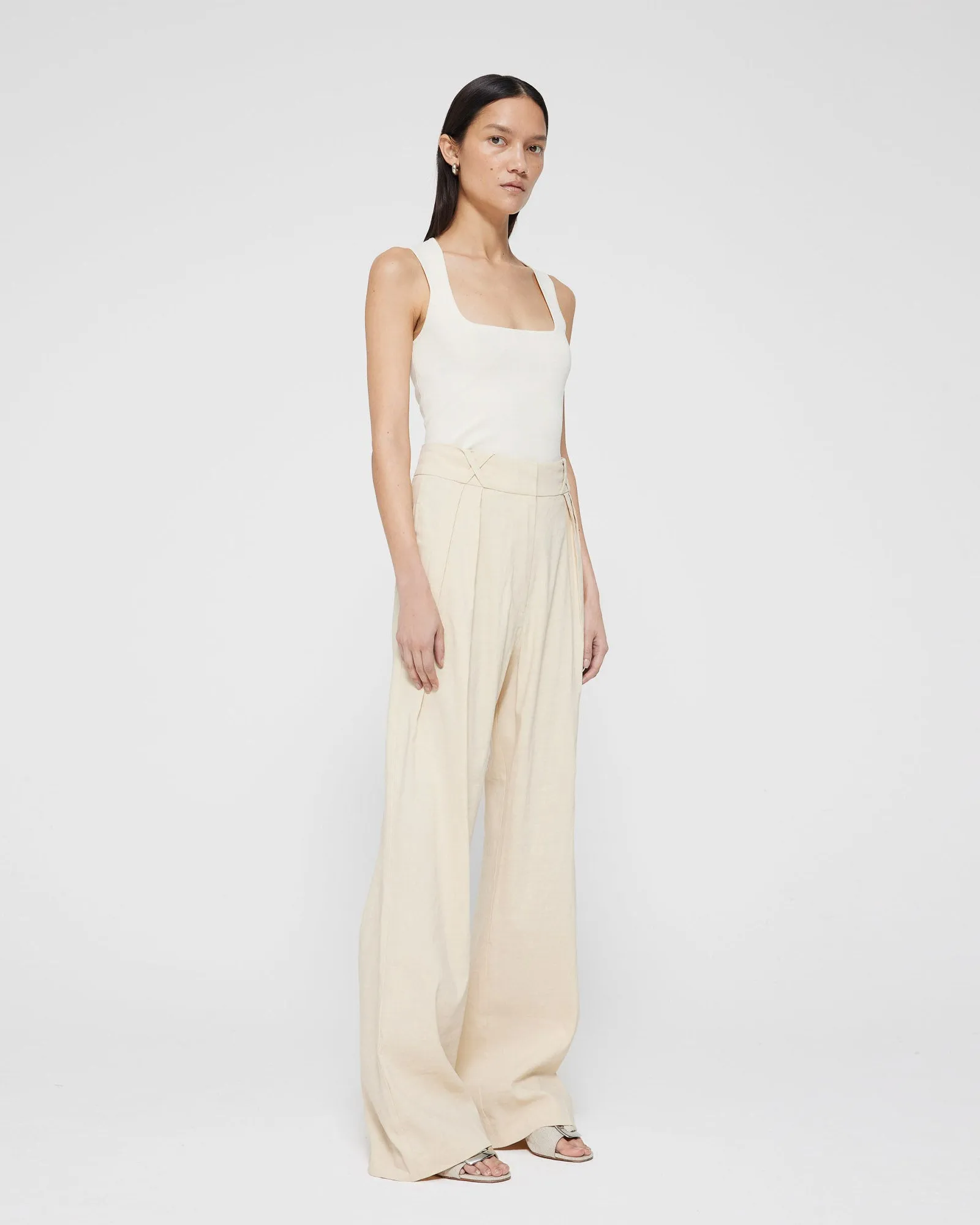 Linen Blend Trousers sold by TNT Fashion product image thumbnail 4