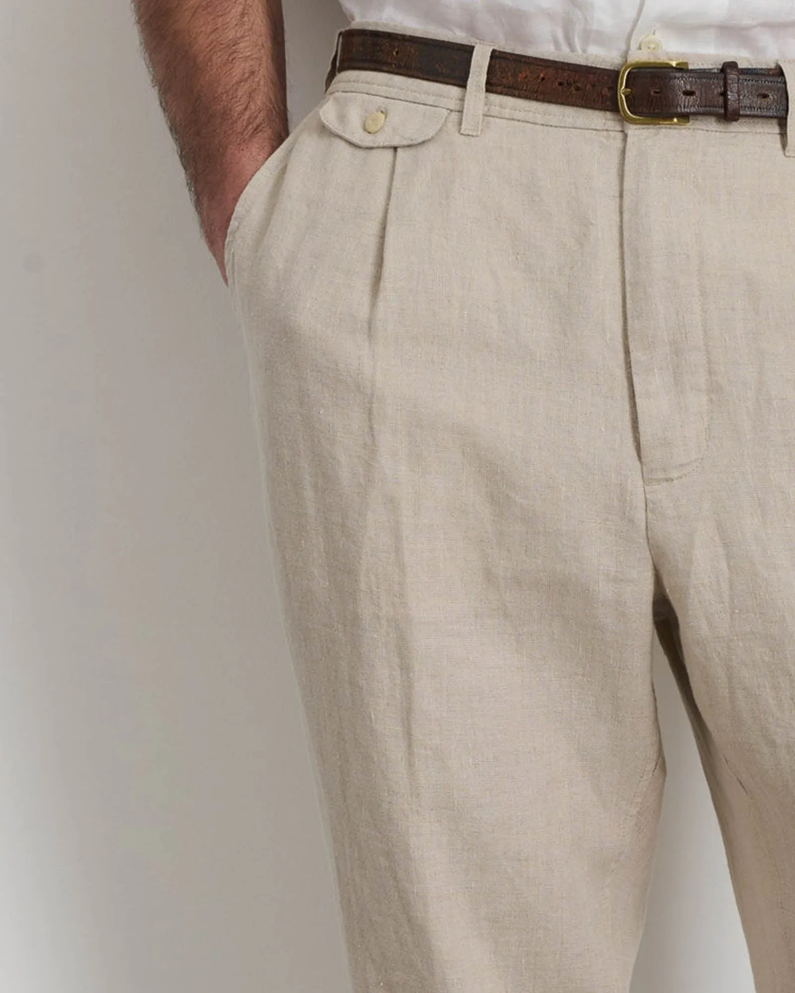 Pleat Linen Pants sold by TNT Fashion product image thumbnail 5