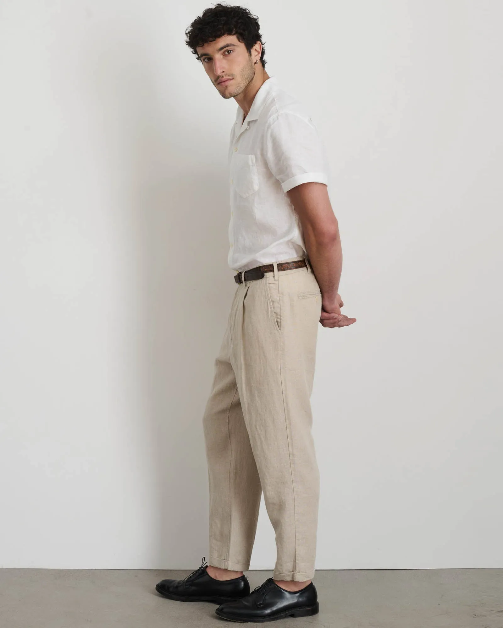 Pleat Linen Pants sold by TNT Fashion product image thumbnail 4