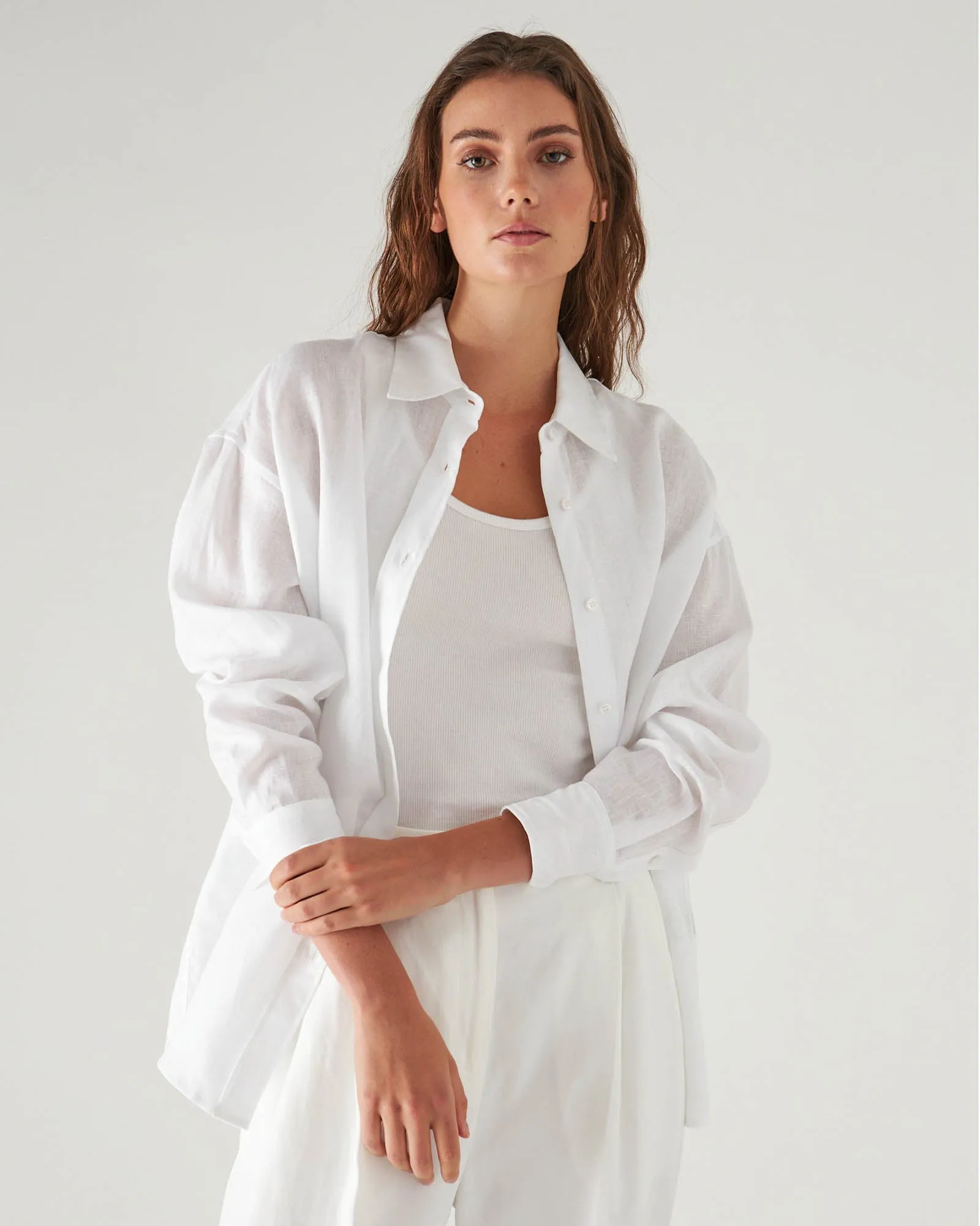 Linen Boyfriend Shirt sold by TNT Fashion product image thumbnail 5