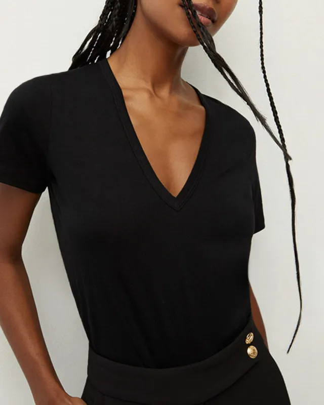 Cindy V-Neck Short Sleeve Tee sold by TNT Fashion