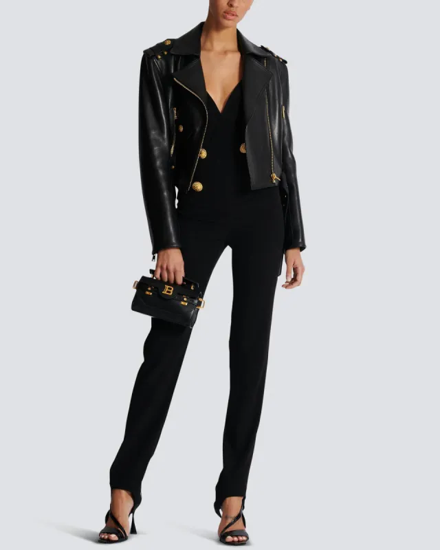 Sleeveless V-Neck Tailored Jumpsuit made by Balmain