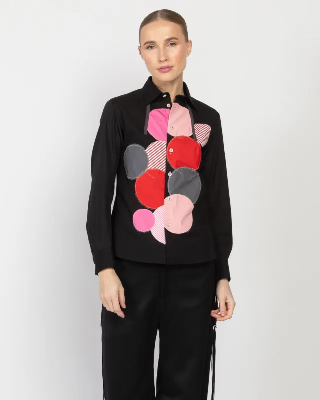 Abstract Circle Patch Shirt sold by TNT Fashion
