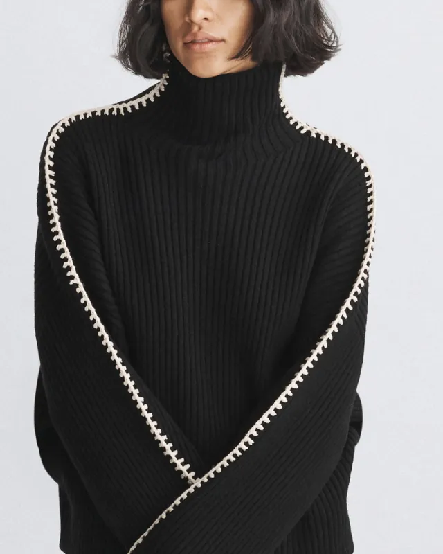 Ingrid Rib Turtleneck sold by TNT Fashion