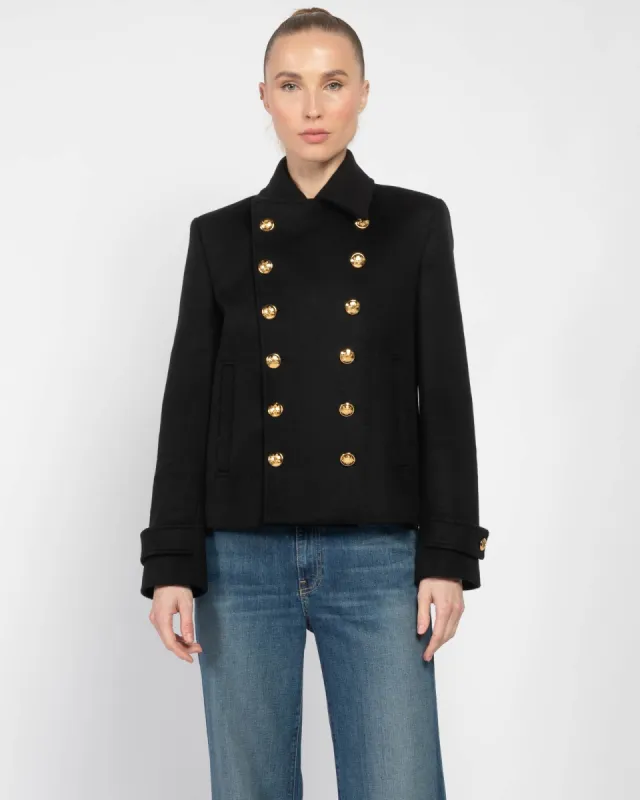 Ornella Crop Peacoat sold by TNT Fashion