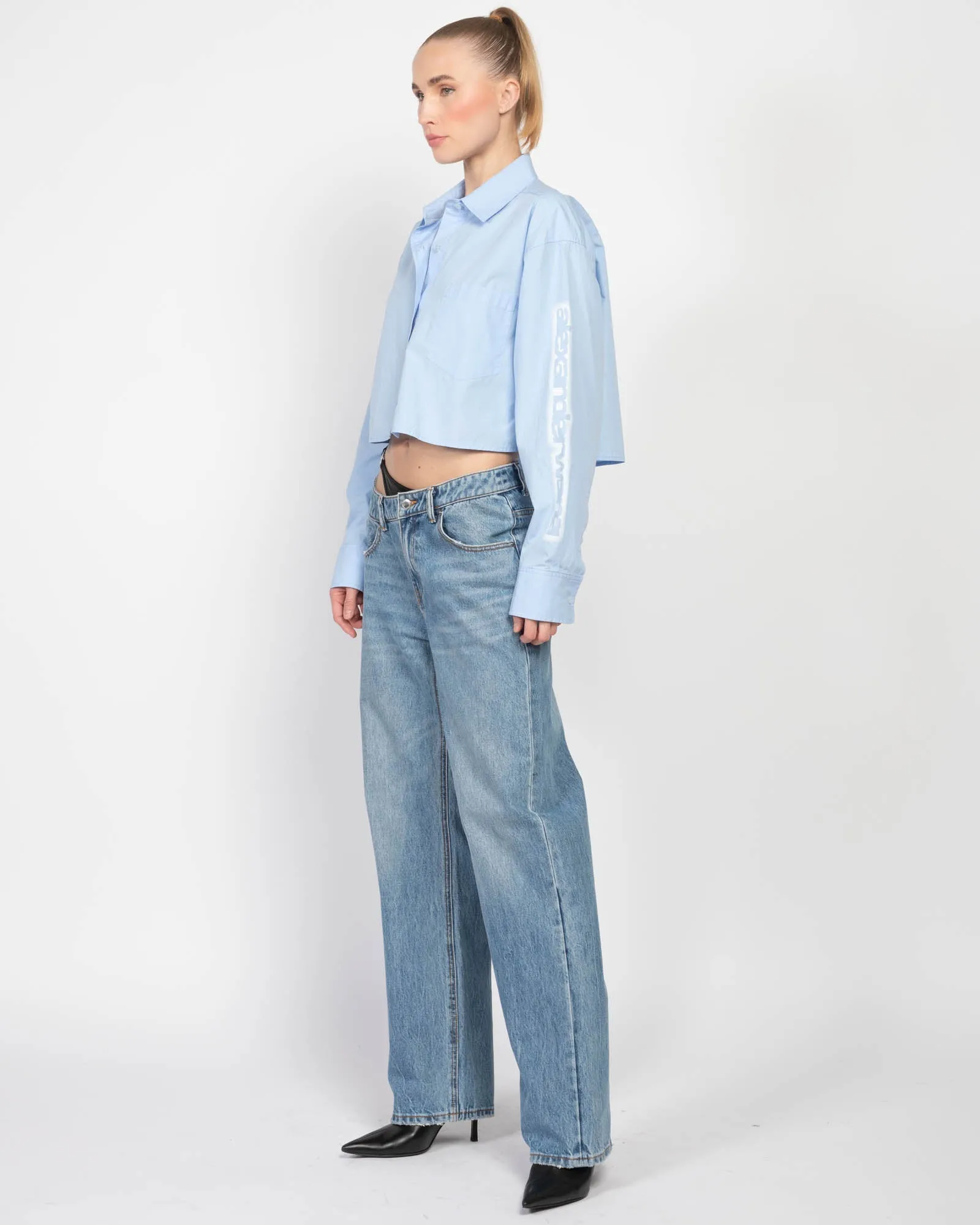 Button Crop Shirt sold by TNT Fashion product image thumbnail 4