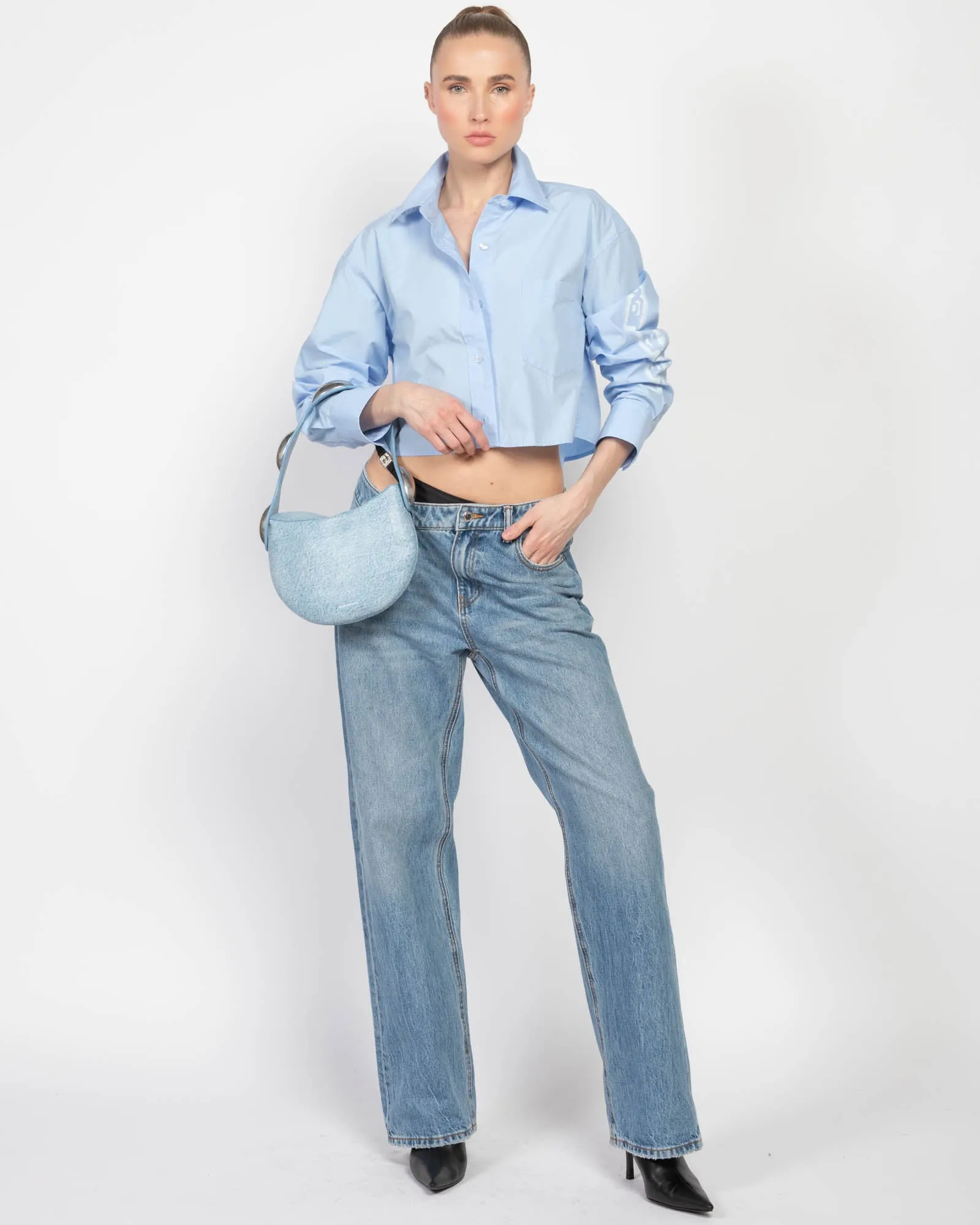 Button Crop Shirt sold by TNT Fashion product image thumbnail 2