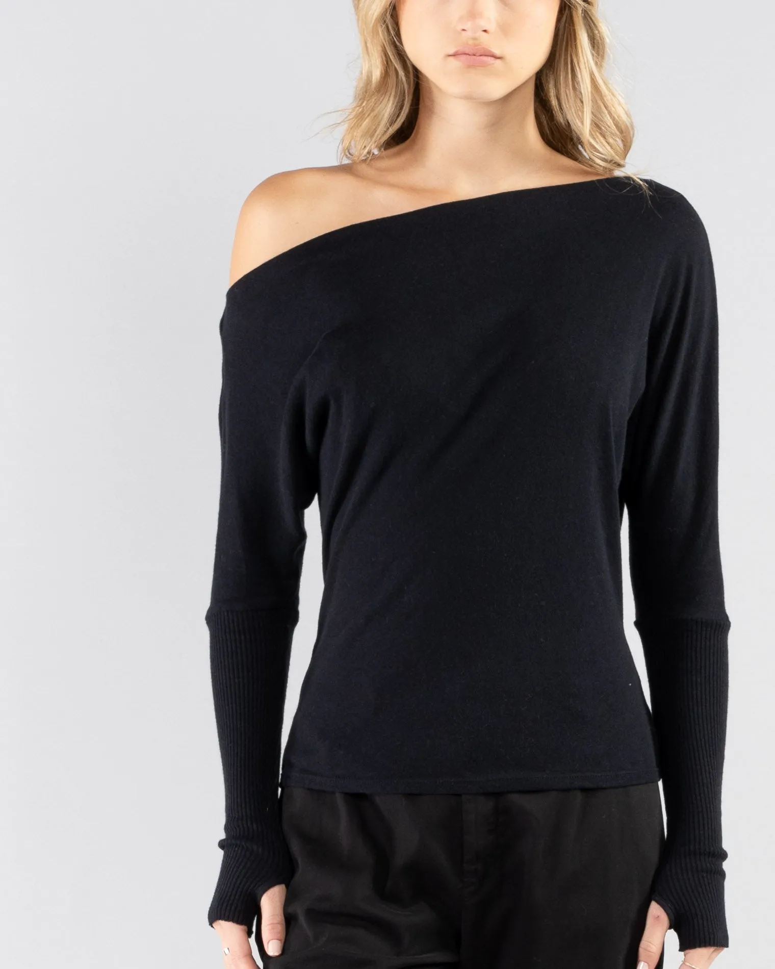 Cuff Off Shoulder Long Sleeve Top sold by TNT Fashion product image thumbnail 2