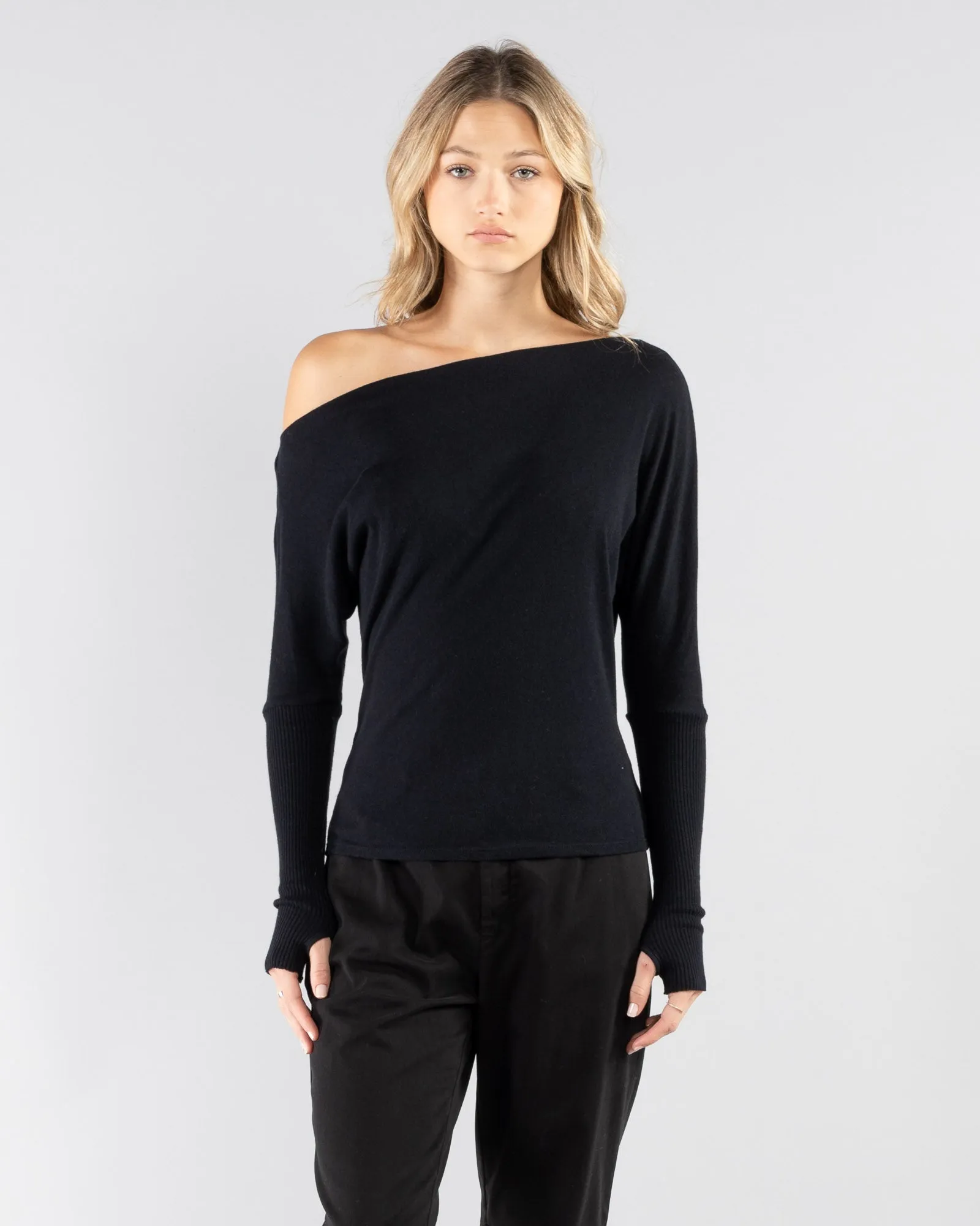 Cuff Off Shoulder Long Sleeve Top sold by TNT Fashion product image thumbnail 5