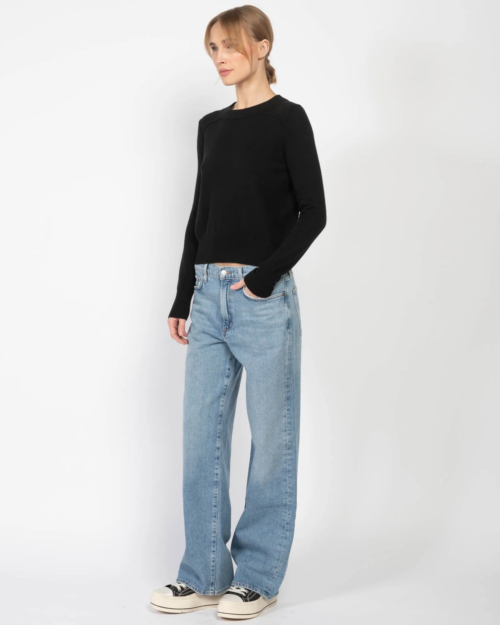 Crop Reverse Seam Sweater sold by TNT Fashion product image thumbnail 4