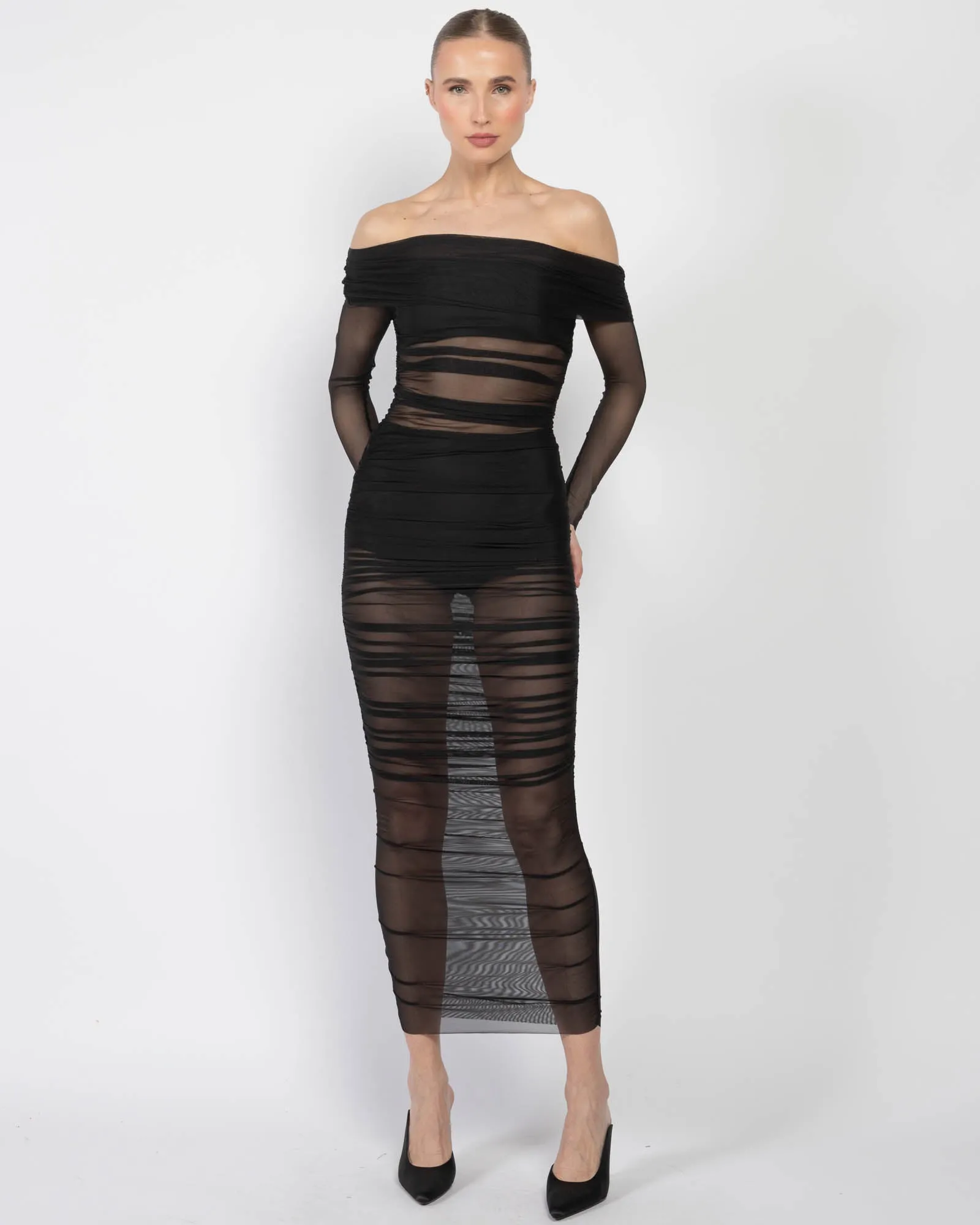 Long Sleeves Asymmetrical Dress sold by TNT Fashion product image thumbnail 2