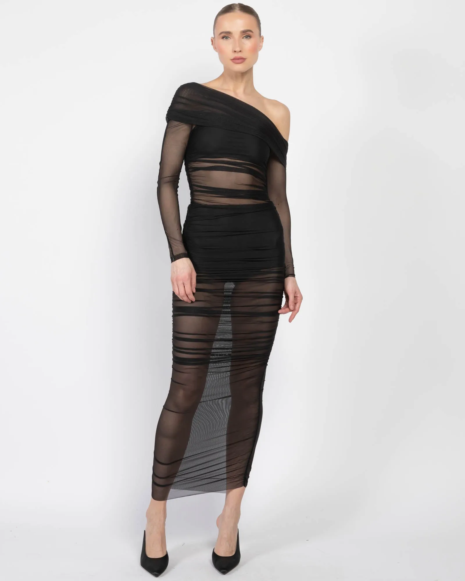 Long Sleeves Asymmetrical Dress sold by TNT Fashion