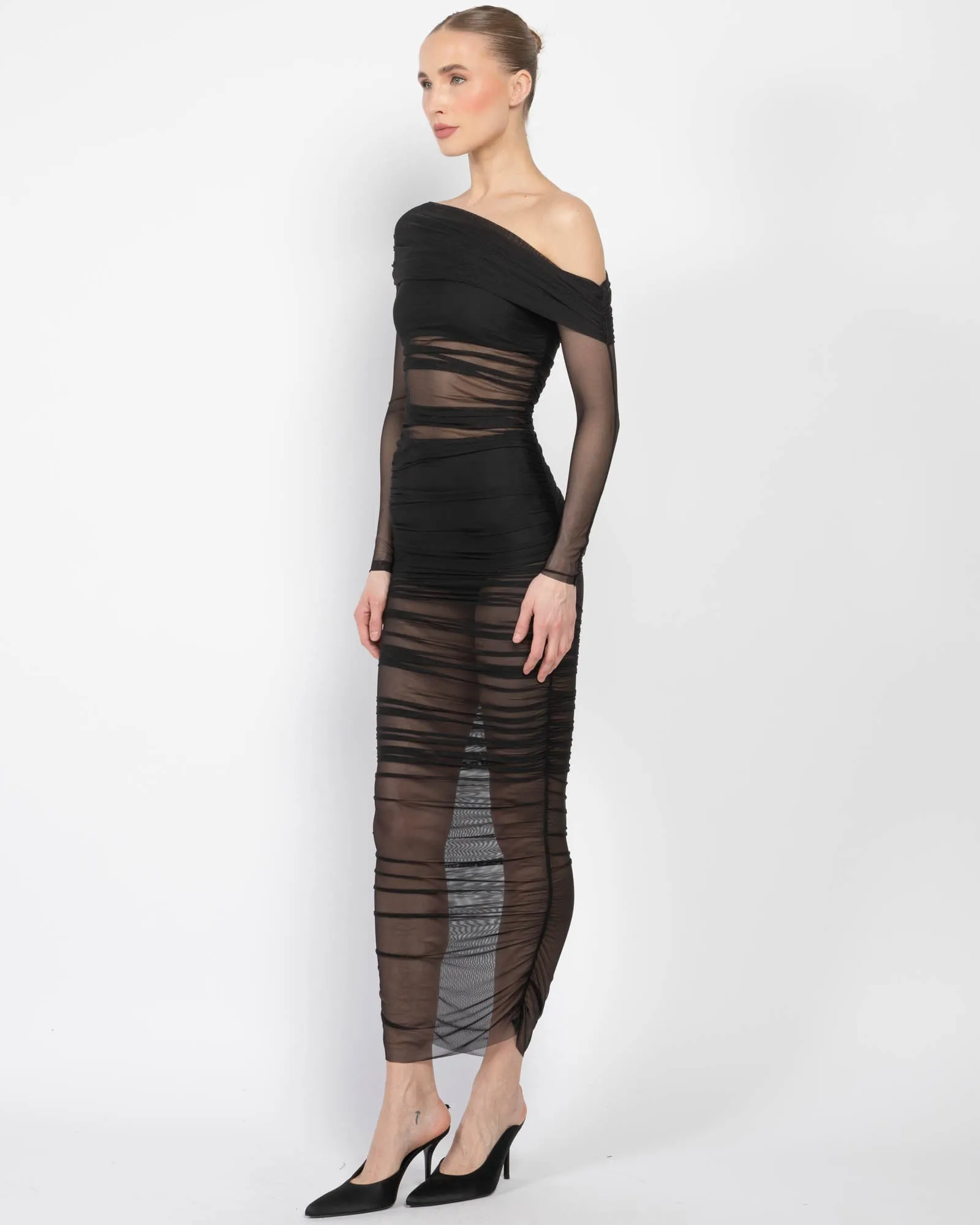 Long Sleeves Asymmetrical Dress sold by TNT Fashion product image thumbnail 3