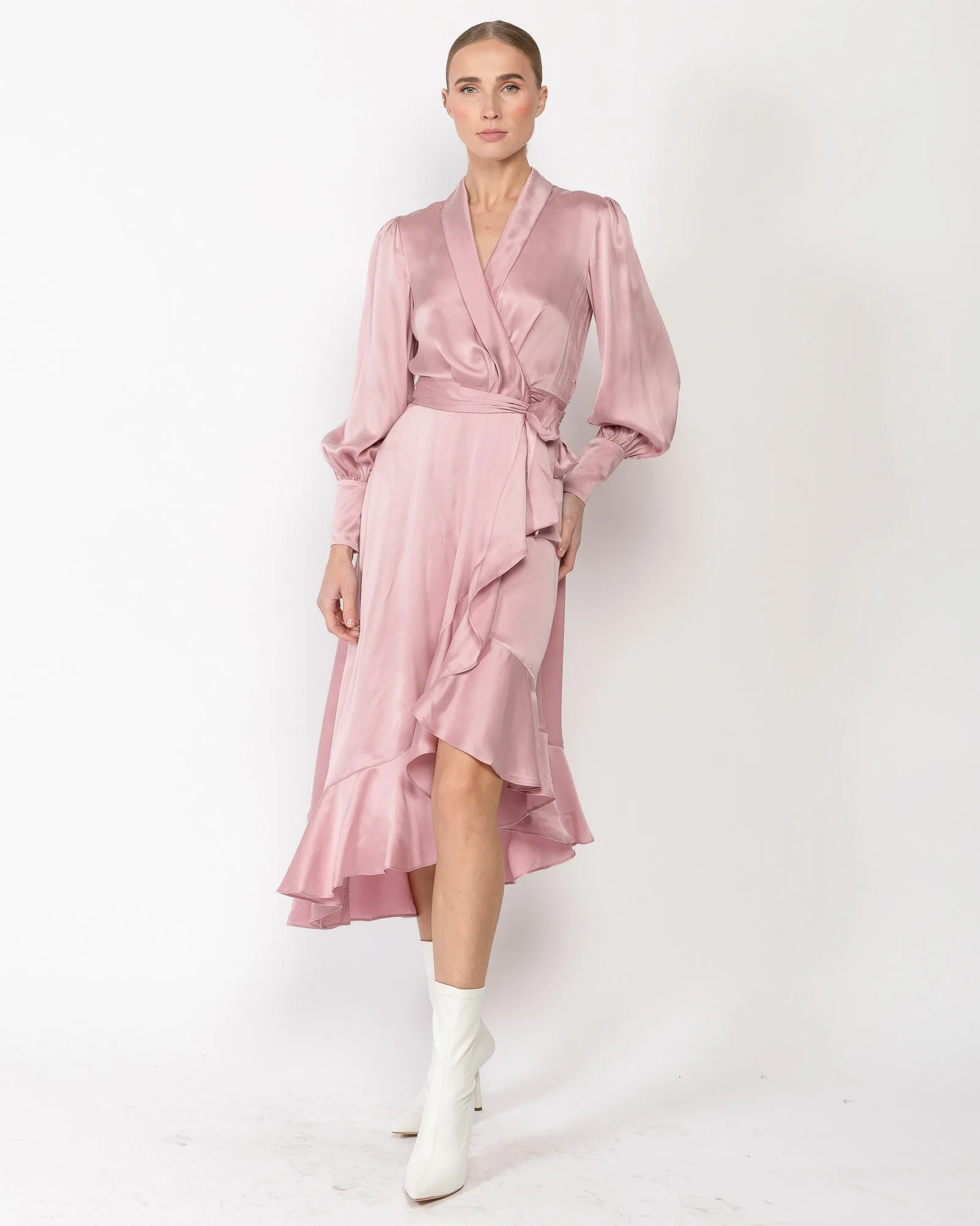 Silk Wrap Midi Dress sold by TNT Fashion