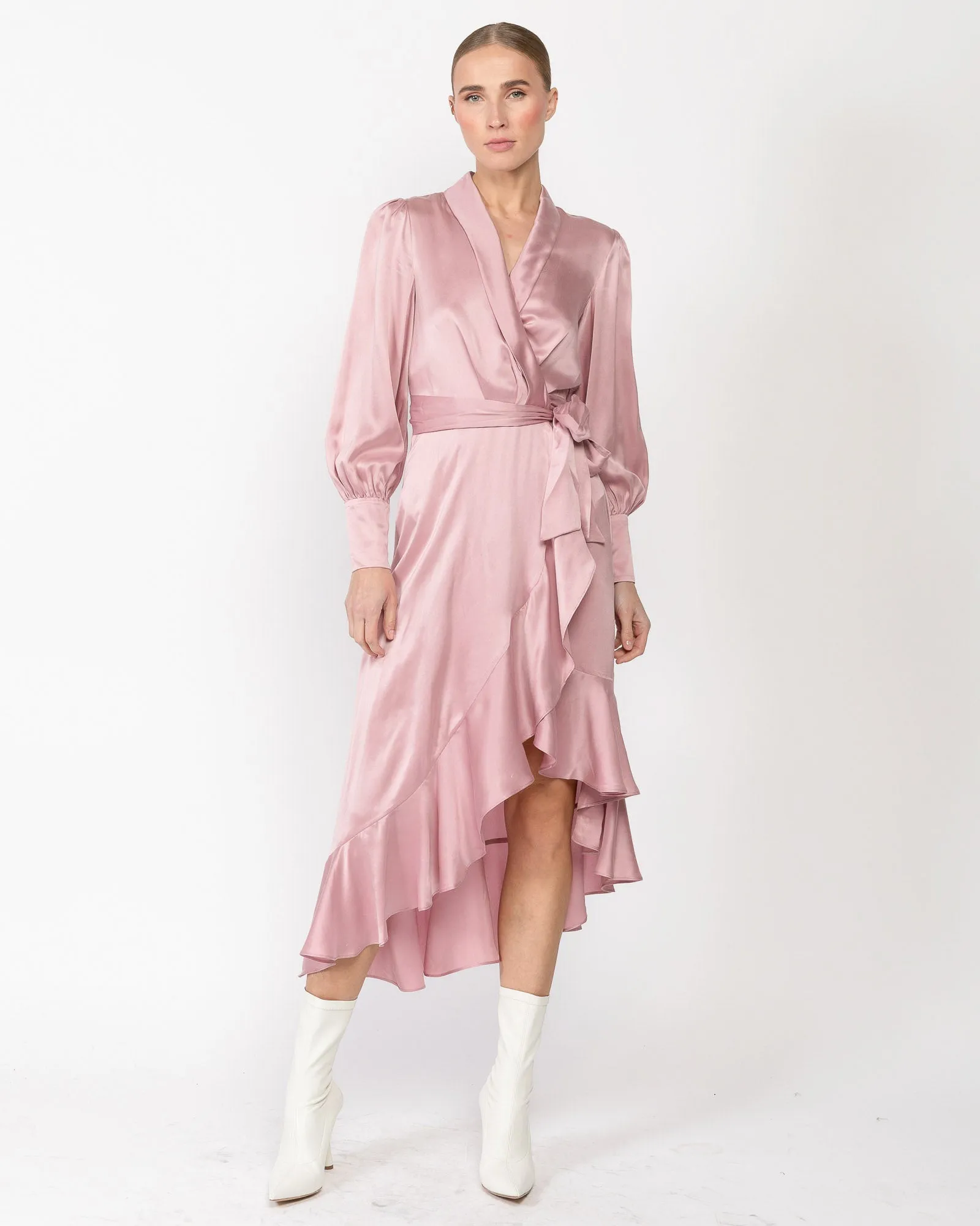 Silk Wrap Midi Dress sold by TNT Fashion product image thumbnail 3