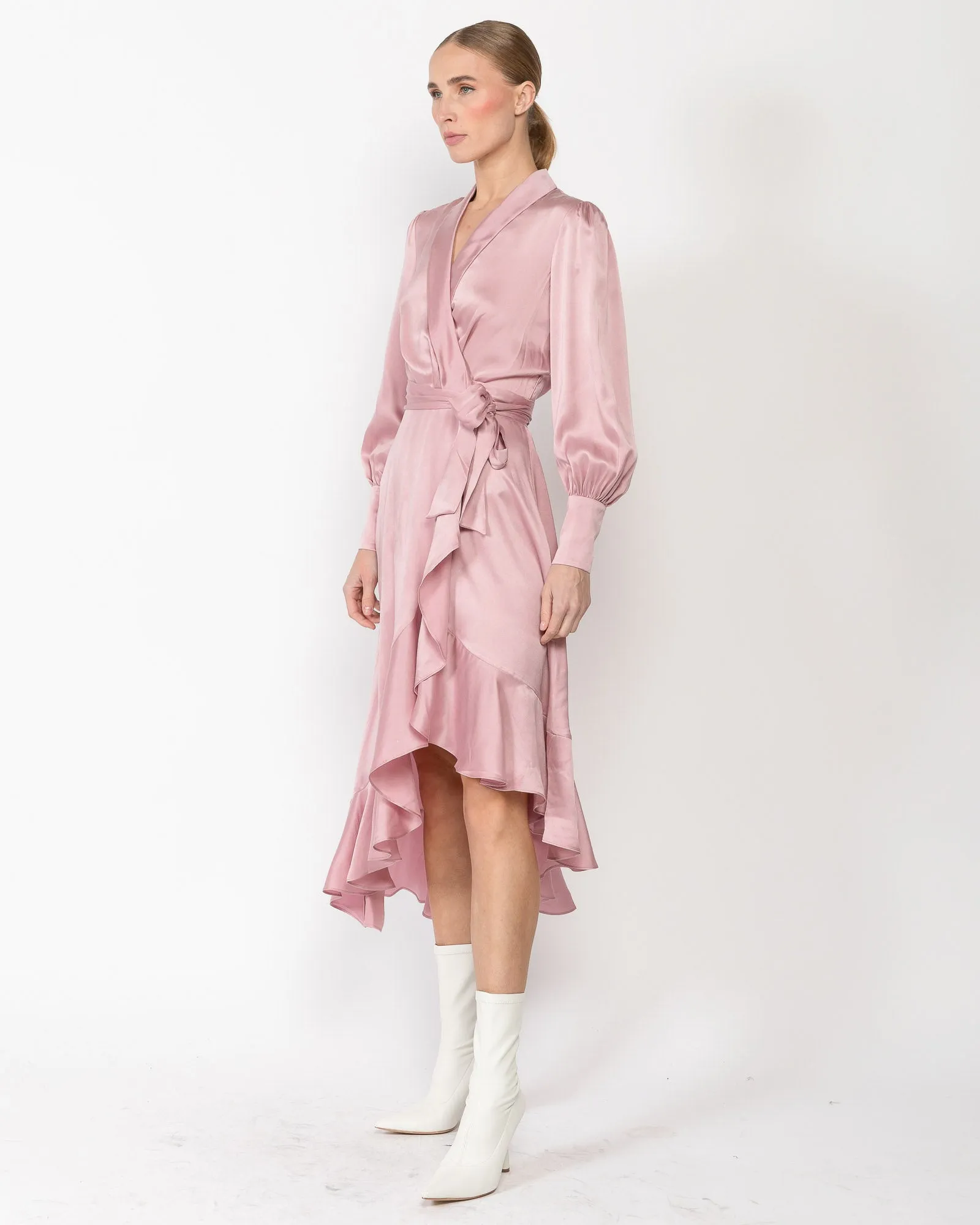 Silk Wrap Midi Dress sold by TNT Fashion product image thumbnail 4